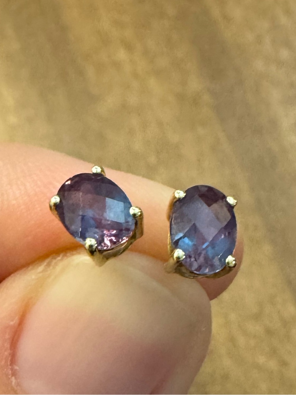 14k Alexandrite Stud Earrings 2cttw